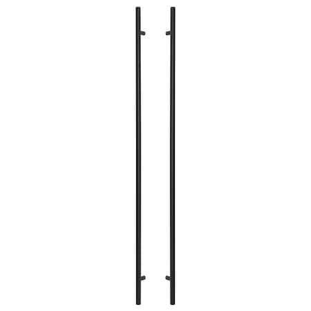 SURE-LOC HARDWARE Sure-Loc Hardware 48 Round Long Door Pull, Double-Sided, Flat Black PL-2RD48 FBL